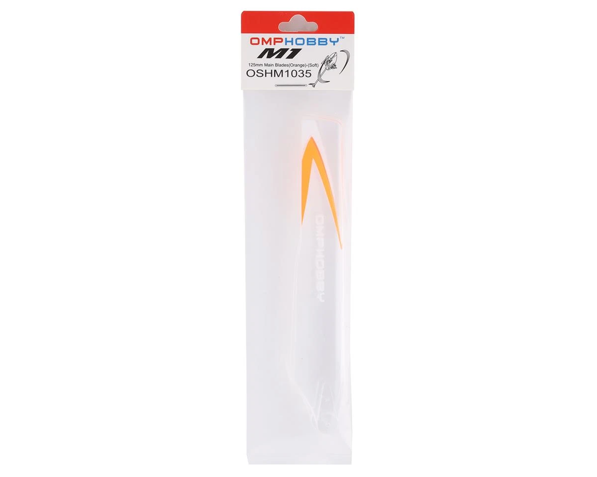 OMP Hobby 125mm Main Blades (Orange) (Soft) 4 OMP Hobby 125mm Main Blades (Orange) (Soft) - Image 2